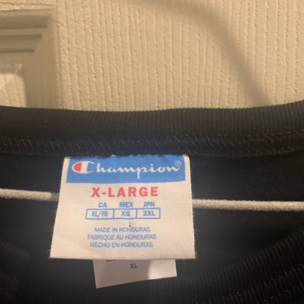 Men Champion shirt Black sz XL - Picture 3 of 4